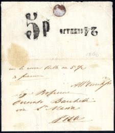 1846, lettera del 24.1.1846 da Livorno a ... 