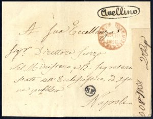 1858, lettera da Avellino il 29.10 per ... 