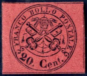 1867, stemma, 20 c. rosso bruno, nuovo con ... 
