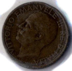 10 cent. 1919, Vittorio Emanuele III, rame, ... 