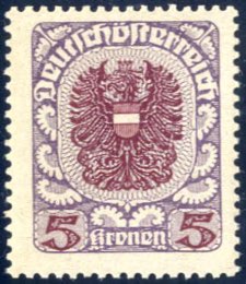 1920/21, Wappenzeichnung, 5 Kr ... 