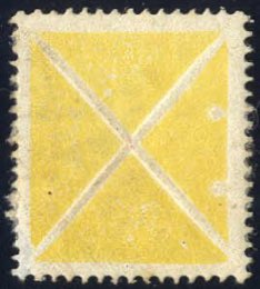 1858, kleines gelbes Andreaskreuz gelb mit ... 