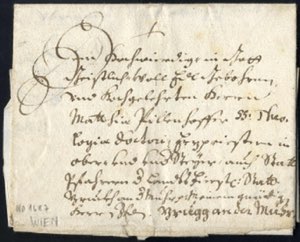 Wien, Brief vom 7.Xbris 1687 von Wien nach ... 