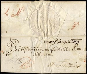 Wien 1783, Brief von Wien am 31.3. mit ... 
