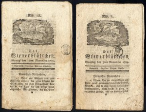 1789, zwei Ausgaben der kompletten Zeitung ... 
