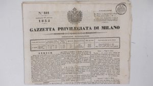 1835/45, zwei Ausgaben der Zeitung Gazzetta ... 