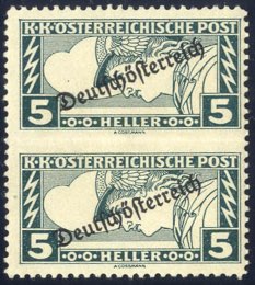 1919, 5 Heller Eilmarke mit Aufdruck, ... 
