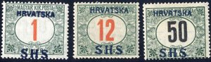 1918, Portomarken von Ungarn mit blauem ... 