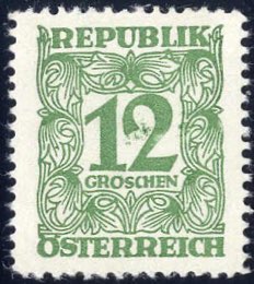 1949, Ziffernzeichnung, 12 g grün Essay ... 