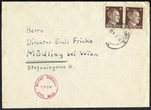 1945, Überroller Brief von Saalfeld (Saale) ... 