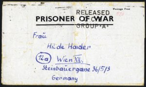 1944, Brief aus einem US Gefangenenlager in ... 