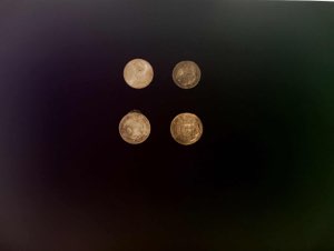 Lot mit vier Silbermünzen 1761-1901, dabei ... 