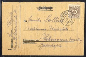 1945, Mitnehmerpost, Brief von Linz mit 12 ... 