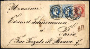 1868, Brief von Wieden in Wien am 16.7. nach ... 
