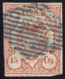 1852, RAYON III, kleine Wertziffer 15 cts. ... 