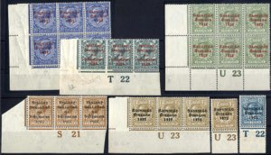 1922/23, Überdruckmarken mit ... 