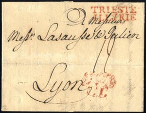 TRIESTE/ILLYRIE, Brief von 1813 mit vollem ... 