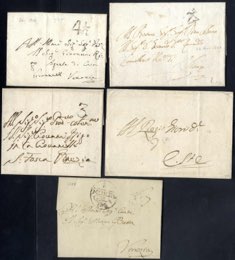 1800-1818, lotto di cinque lettere, di cui ... 