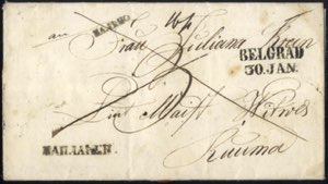 1855, entire letter posted on 28.1.1855 from ... 