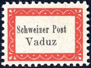 1918, Botenpost Vaduz-Servelen vierseitig ... 