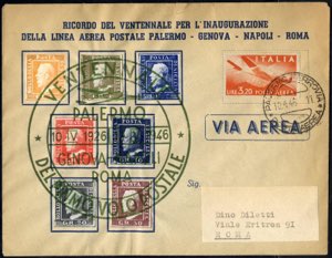 1946, lettera di posta aerea del 10.4.1946 ... 
