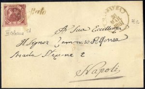 1861, lettera del 20.3.1861 da Massafra a ... 