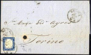 1863, lettera del 21.2.1863 da Genova a ... 