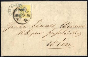 1860, Stadt-Brief von Wien am 24.10., ... 