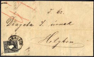 1858, Brief von Debrezin am 27.4. nach ... 
