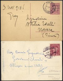 1918, intero postale da 10 H. soprastampato ... 