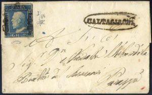 1859, lettera da Caltagirone a Piana, ... 