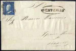 1859, lettera da Catania a Spaccaforno ... 