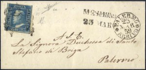 1859, lettera del 23.3.1859 da Messina a ... 