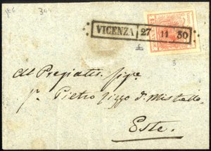 Vicenza, R50 6 P, lettera del 27.11 per ... 