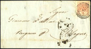 Vimercate, C4 7 P, lettera del 22.6.1857 ... 