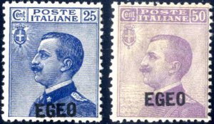 1912, 25 c. azzurro e 50 c. violetto con ... 
