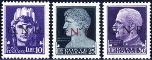 1944, francobolli della serie Imperiale con ... 
