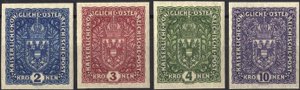1916, Wappen, komplette postfrische Serie ... 