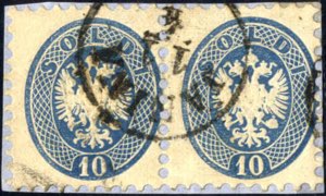 1863/64, Lot 5 s. rosa (2 Briefstücke und 5 ... 