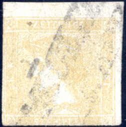 1851, Zeitungsmarke (6 Kr.) ockergelb, sog. ... 