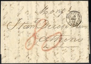 1853/55, two unpaid letters dated 25.12.1853 ... 
