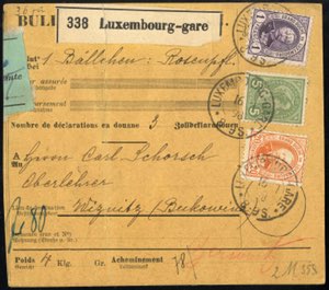 1898-1902, three parcel cards with ... 