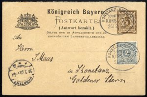 1895-1912, Schiffspost am Bodensee: acht ... 