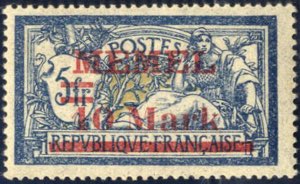 1921, 10 M auf 5 Fr ... 