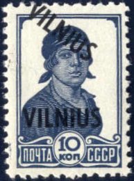 1941, Vilnius, 10 K dunkelprußischblau, ... 