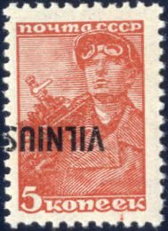 1941, Vilnius, 5 K bräunlichrot, ... 