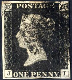 1840, 1 d penny black in a deeper shade, ... 