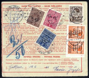 1941, bollettino per pacco postale ... 