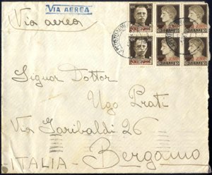 1942, lettera di posta aerea del 5.10.1942 ... 