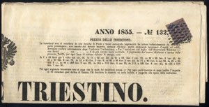 1855, giornale Osservatore Triestino del ... 